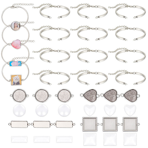 PandaHall DIY Bangle Making Kit, Including Alloy & 304 Stainless Steel Cabochon Connector Settings, Transparent Glass Cabochons, Alloy...
PandaHall DIY Bangle Making Kit, Including Alloy & 304 Stainless Steel Cabochon Connector Settings, Transparent Glass Cabochons, Alloy...