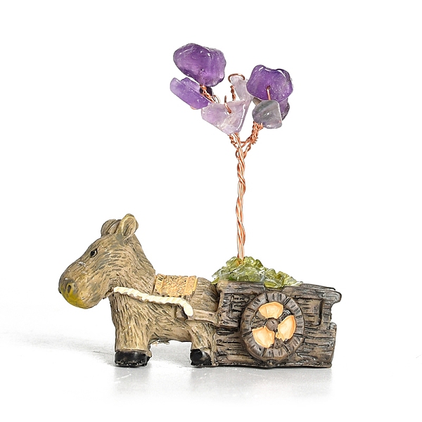 PandaHall Resin Display Decorations, Reiki Energy Stone Feng Shui Ornament, with Natural Amethyst Tree and Copper Wire, Donkey, 59x64mm...
PandaHall Resin Display Decorations, Reiki Energy Stone Feng Shui Ornament, with Natural Amethyst Tree and Copper Wire, Donkey, 59x64mm...