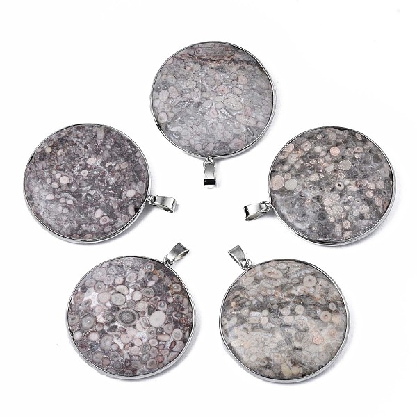 PandaHall Natural Plum Blossom Jade Pendants, with Platinum Plated Iron Bails, Flat Round, 45x41x7.5~8mm, Hole: 3x6.5mm Plum Blossom Jade...
PandaHall Natural Plum Blossom Jade Pendants, with Platinum Plated Iron Bails, Flat Round, 45x41x7.5~8mm, Hole: 3x6.5mm Plum Blossom Jade...