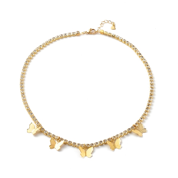 PandaHall Butterfly Bib Necklaces, with Brass Rhinestone Strass Chains and 304 Stainless Steel Lobster Claw Clasps, Golden, 17.7 inch(45cm)...
PandaHall Butterfly Bib Necklaces, with Brass Rhinestone Strass Chains and 304 Stainless Steel Lobster Claw Clasps, Golden, 17.7 inch(45cm)...