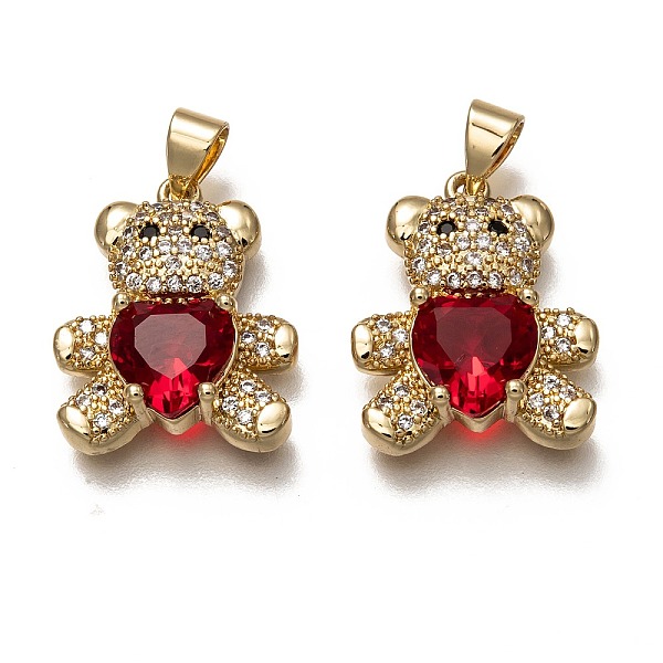 PandaHall Brass Micro Pave Cubic Zirconia Pendants, Long-Lasting Plated, Real 18K Gold Plated, Inlay Bear Shape, Red, 19.5x16x5.5mm, Hole...
PandaHall Brass Micro Pave Cubic Zirconia Pendants, Long-Lasting Plated, Real 18K Gold Plated, Inlay Bear Shape, Red, 19.5x16x5.5mm, Hole...