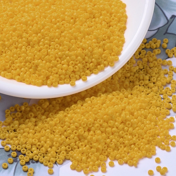 PandaHall MIYUKI Round Rocailles Beads, Japanese Seed Beads, 11/0, (RR404D) Opaque Dark Yellow, 2x1.3mm, Hole: 0.8mm, about 1111pcs/10g...
PandaHall MIYUKI Round Rocailles Beads, Japanese Seed Beads, 11/0, (RR404D) Opaque Dark Yellow, 2x1.3mm, Hole: 0.8mm, about 1111pcs/10g...