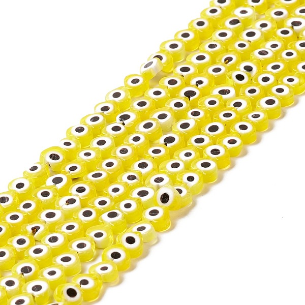 PandaHall Handmade Evil Eye Lampwork Beads Strands, Heart, Yellow, 5x6x2mm, Hole: 1mm, about 63~67pcs/strand, 12.60~12.99 inch(32~33cm)...
PandaHall Handmade Evil Eye Lampwork Beads Strands, Heart, Yellow, 5x6x2mm, Hole: 1mm, about 63~67pcs/strand, 12.60~12.99 inch(32~33cm)...
