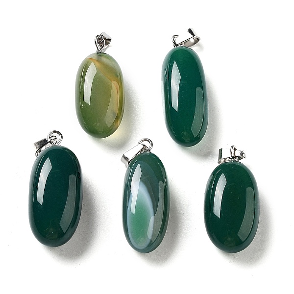 PandaHall Natural Agate Dyed Pendants, Oval Charms with Stainless Steel Color Plated Stainless Steel Snap on Bails, Dark Green...
PandaHall Natural Agate Dyed Pendants, Oval Charms with Stainless Steel Color Plated Stainless Steel Snap on Bails, Dark Green...