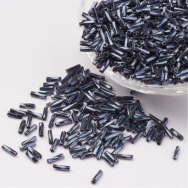 PandaHall Glass Twisted Bugle Beads, Metallic Colours, Hematite Plated, 12x2mm, Hole: 0.5mm, about 5000pcs/bag Glass Black
PandaHall Glass Twisted Bugle Beads, Metallic Colours, Hematite Plated, 12x2mm, Hole: 0.5mm, about 5000pcs/bag Glass Black