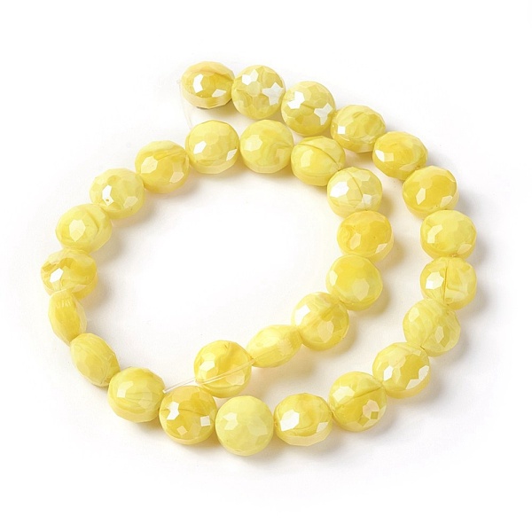 PandaHall Electroplate Glass Beads Strands, Pearl Luster Plated, Faceted Flat Round, Champagne Yellow, 10x6.5~7mm, Hole: 1mm, about...
PandaHall Electroplate Glass Beads Strands, Pearl Luster Plated, Faceted Flat Round, Champagne Yellow, 10x6.5~7mm, Hole: 1mm, about...