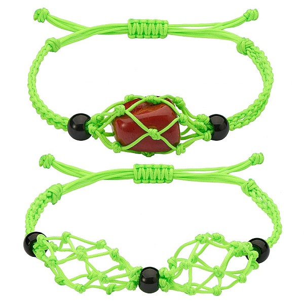 PandaHall Adjustable Braided Nylon Cord Macrame Pouch Bracelet Making, with Glass Beads, Lime Green, Inner Diameter: 1-7/8~3-1/4 inch...
PandaHall Adjustable Braided Nylon Cord Macrame Pouch Bracelet Making, with Glass Beads, Lime Green, Inner Diameter: 1-7/8~3-1/4 inch...