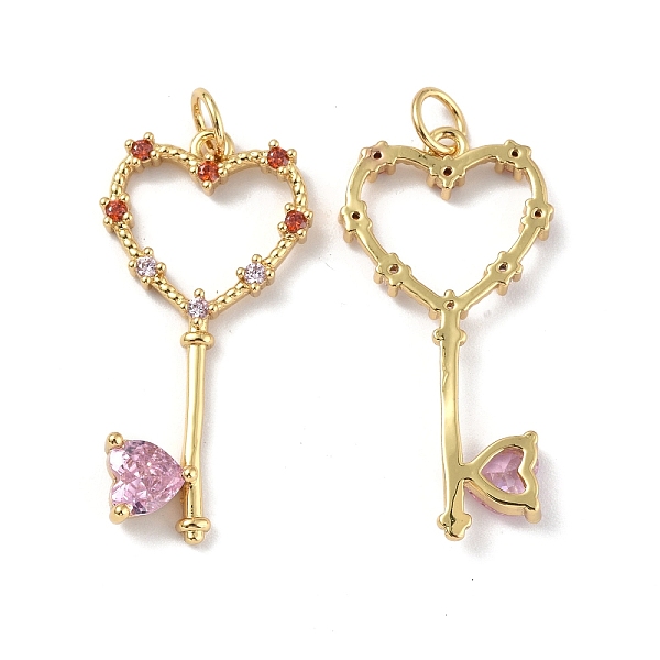 PandaHall Brass Micro Pave Cubic Zirconia Pendants, with Jump Ring and Glass, Heart Key Charm, Real 18K Gold Plated, 29x14.5x3mm, Hole...
PandaHall Brass Micro Pave Cubic Zirconia Pendants, with Jump Ring and Glass, Heart Key Charm, Real 18K Gold Plated, 29x14.5x3mm, Hole...