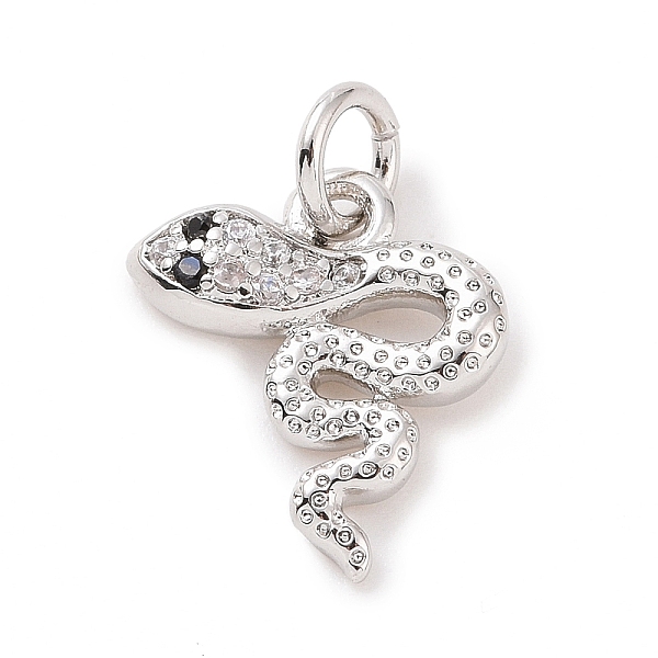 PandaHall Brass Micro Pave Cubic Zirconia Charms, with Jump Ring, Snake Charm, Platinum, 13x11x2.5mm, Hole: 2.8mm Brass+Cubic Zirconia Snake..., Clear
PandaHall Brass Micro Pave Cubic Zirconia Charms, with Jump Ring, Snake Charm, Platinum, 13x11x2.5mm, Hole: 2.8mm Brass+Cubic Zirconia Snake..., Clear