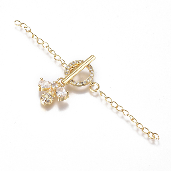 PandaHall Brass Micro Pave Clear Cubic Zirconia Chain Extender, with Toggle Clasps, Long-Lasting Plated, Bees, Golden, 83mm, Ring: 13.5mm...
PandaHall Brass Micro Pave Clear Cubic Zirconia Chain Extender, with Toggle Clasps, Long-Lasting Plated, Bees, Golden, 83mm, Ring: 13.5mm...