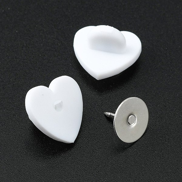 PandaHall PVC Lapel Pin Backs, with Iron Tie Tack Pin, Brooch Findings, Heart, White, 13.5x14x8mm Iron White
PandaHall PVC Lapel Pin Backs, with Iron Tie Tack Pin, Brooch Findings, Heart, White, 13.5x14x8mm Iron White
