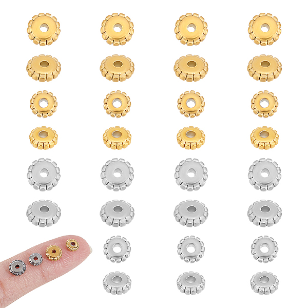 PandaHall Unicraftale 32Pcs 4 Style 304 Stainless Steel Disc Beads, Flower, Mixed Color, 5~6x2mm, Hole: 1.2~1.6mm, 8pcs/style 304 Stainless...
PandaHall Unicraftale 32Pcs 4 Style 304 Stainless Steel Disc Beads, Flower, Mixed Color, 5~6x2mm, Hole: 1.2~1.6mm, 8pcs/style 304 Stainless...