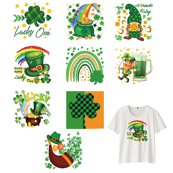 PandaHall PET Heat Transfer Film Logo Stickers Set, for DIY T-Shirt, Bags, Hats, Jackets, Saint Patrick's Day Themed Pattern..., Multicolor
PandaHall PET Heat Transfer Film Logo Stickers Set, for DIY T-Shirt, Bags, Hats, Jackets, Saint Patrick's Day Themed Pattern..., Multicolor