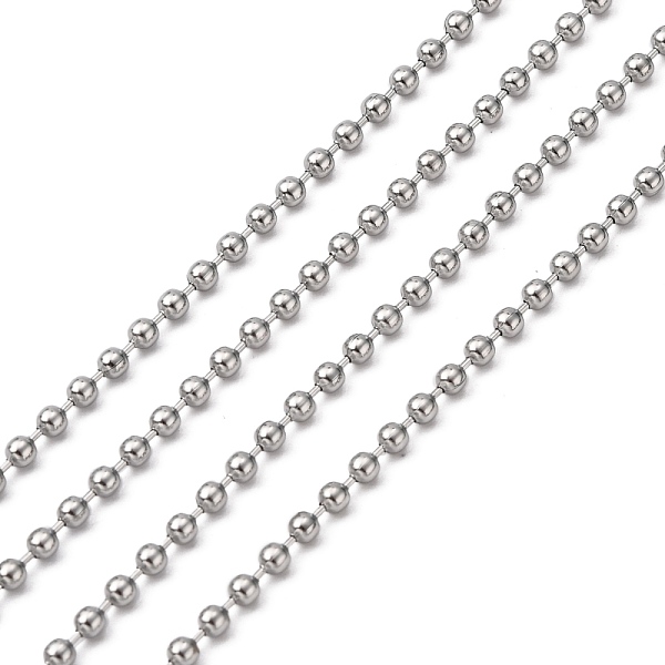 PandaHall 304 Stainless Steel Ball Beaded Chains, Soldered, Decorative Chain, Stainless Steel Color, 2.5mm 304 Stainless Steel
PandaHall 304 Stainless Steel Ball Beaded Chains, Soldered, Decorative Chain, Stainless Steel Color, 2.5mm 304 Stainless Steel