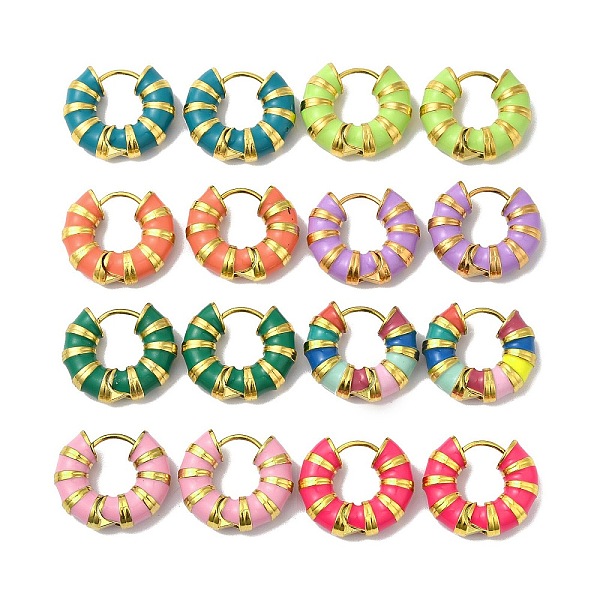 PandaHall Enamel Round Hoop Earrings, Real 14K Gold Plated 304 Stainless Steel Jewelry for Women, Mixed Color, 18x21x6mm, Pin: 1mm 304..., Multicolor
PandaHall Enamel Round Hoop Earrings, Real 14K Gold Plated 304 Stainless Steel Jewelry for Women, Mixed Color, 18x21x6mm, Pin: 1mm 304..., Multicolor