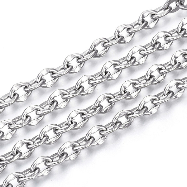 PandaHall 304 Stainless Steel Dapped Cable Chains, Unwelded, with Spool, Oval, Stainless Steel Color, 8.5x6.5x2mm, about 82.02 Feet...
PandaHall 304 Stainless Steel Dapped Cable Chains, Unwelded, with Spool, Oval, Stainless Steel Color, 8.5x6.5x2mm, about 82.02 Feet...