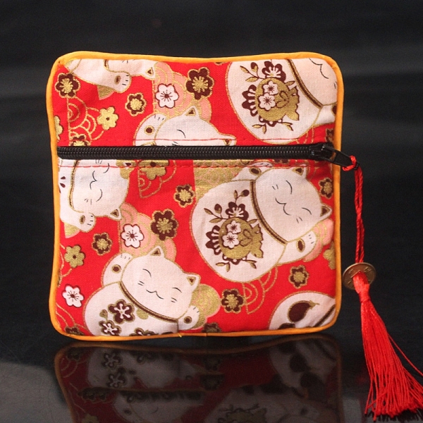 PandaHall Square Chinese Style Cloth Tassel Bags, with Zipper, for Bracelet, Necklace, Red, 11.5x11.5cm Cloth Square Red
PandaHall Square Chinese Style Cloth Tassel Bags, with Zipper, for Bracelet, Necklace, Red, 11.5x11.5cm Cloth Square Red