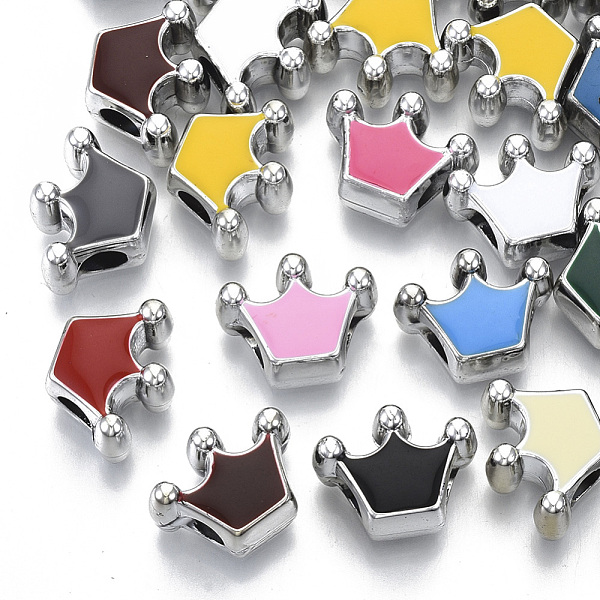 PandaHall UV Plating Acrylic European Beads, with Enamel, Large Hole Beads, Crown, Mixed Color, Platinum, 13x17x9mm, Hole: 4.5mm Acrylic..., Multicolor
PandaHall UV Plating Acrylic European Beads, with Enamel, Large Hole Beads, Crown, Mixed Color, Platinum, 13x17x9mm, Hole: 4.5mm Acrylic..., Multicolor