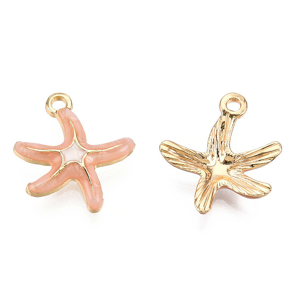 PandaHall Alloy Enamel Pendants, Cadmium Free & Lead Free, Starfish Shape, Light Gold, Pink, 19.5x17x3.5mm, Hole: 1.6mm Alloy+Enamel...
PandaHall Alloy Enamel Pendants, Cadmium Free & Lead Free, Starfish Shape, Light Gold, Pink, 19.5x17x3.5mm, Hole: 1.6mm Alloy+Enamel...