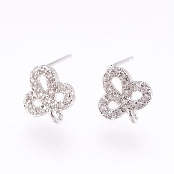 PandaHall Brass Micro Pave Cubic Zirconia Stud Earring Findings, with Loop, Lead Free & Cadmium Free, Flower, Clear, Platinum, 10x9x2mm...
PandaHall Brass Micro Pave Cubic Zirconia Stud Earring Findings, with Loop, Lead Free & Cadmium Free, Flower, Clear, Platinum, 10x9x2mm...