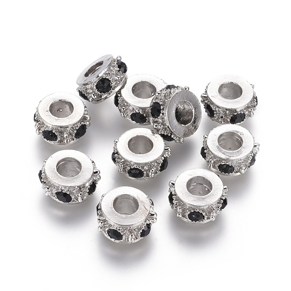 PandaHall Alloy Rhinestone European Beads, Grade A, Column, Platinum, Jet, 13x7mm, Hole: 5mm Alloy+Rhinestone Column Black
PandaHall Alloy Rhinestone European Beads, Grade A, Column, Platinum, Jet, 13x7mm, Hole: 5mm Alloy+Rhinestone Column Black