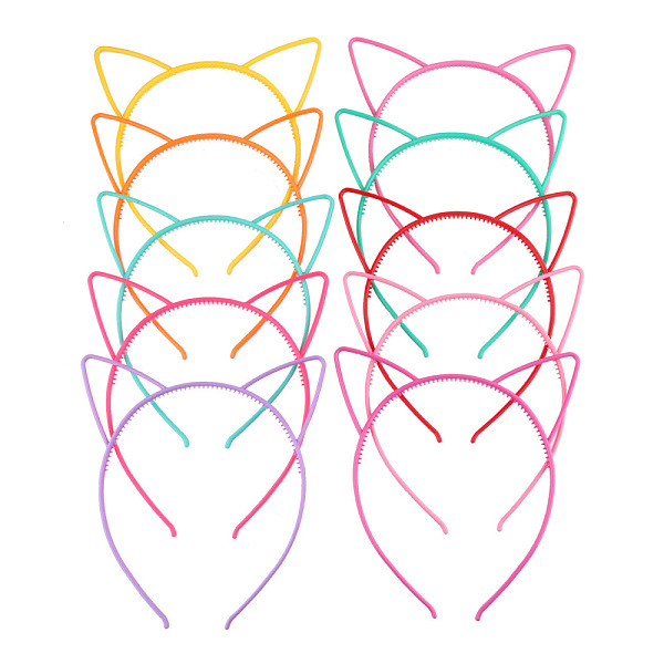 PandaHall Cute Cat Ear Plastic Hair Bands, Hair Accessories for Girls, Random Single Color or Random Mixed Color, 165x145x6mm Plastic
PandaHall Cute Cat Ear Plastic Hair Bands, Hair Accessories for Girls, Random Single Color or Random Mixed Color, 165x145x6mm Plastic