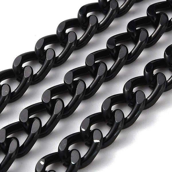 PandaHall Oxidation Aluminum Diamond Cut Faceted Curb Chains, Twisted Chains, Unwelded, with Spool, Black, 12x8.5x3.5mm, about 82.02 Feet...
PandaHall Oxidation Aluminum Diamond Cut Faceted Curb Chains, Twisted Chains, Unwelded, with Spool, Black, 12x8.5x3.5mm, about 82.02 Feet...