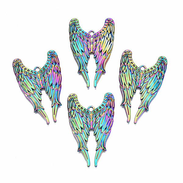PandaHall Alloy Big Pendant Rhinestone Settings, Cadmium Free & Nickel Free & Lead Free, Rainbow Color, Wing, 54x33x4mm, Hole: 2.5mm, Fit...
PandaHall Alloy Big Pendant Rhinestone Settings, Cadmium Free & Nickel Free & Lead Free, Rainbow Color, Wing, 54x33x4mm, Hole: 2.5mm, Fit...