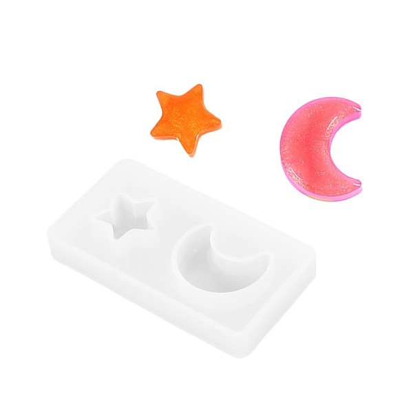 PandaHall Silicone Molds, Resin Casting Molds, For UV Resin, Epoxy Resin Jewelry Making, Star & Moon, White, 73x36x10.5mm, Inner size...
PandaHall Silicone Molds, Resin Casting Molds, For UV Resin, Epoxy Resin Jewelry Making, Star & Moon, White, 73x36x10.5mm, Inner size...