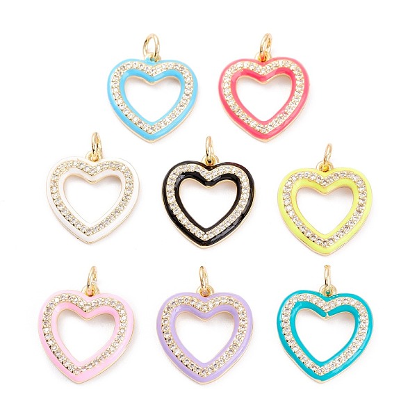 PandaHall Brass Micro Pave Clear Cubic Zirconia Pendants, with Enamel & Jump Ring, Long-Lasting Plated, Heart, Golden, Mixed Color..., Multicolor
PandaHall Brass Micro Pave Clear Cubic Zirconia Pendants, with Enamel & Jump Ring, Long-Lasting Plated, Heart, Golden, Mixed Color..., Multicolor