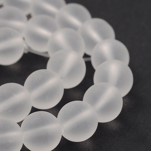 PandaHall Frosted Glass Round Bead Strands, WhiteSmoke, 8mm, Hole: 1mm, about 40pcs/strand, 12.5 inch Glass Round White
PandaHall Frosted Glass Round Bead Strands, WhiteSmoke, 8mm, Hole: 1mm, about 40pcs/strand, 12.5 inch Glass Round White