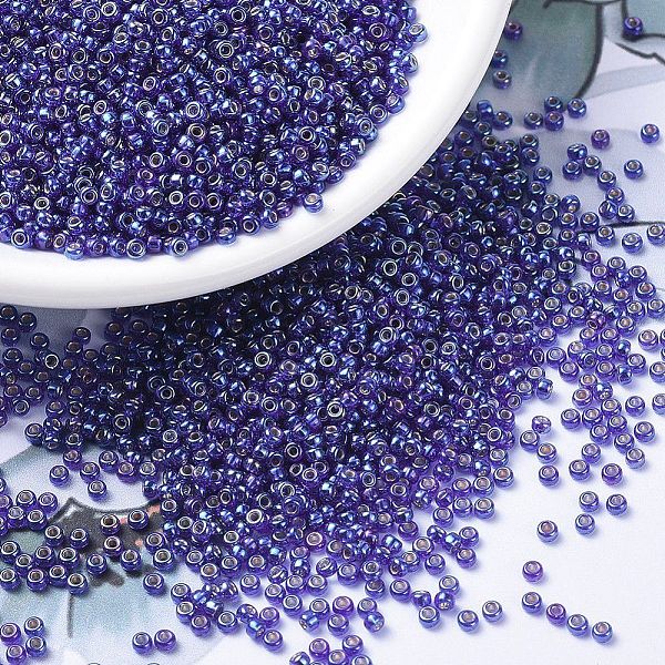 PandaHall MIYUKI Round Rocailles Beads, Japanese Seed Beads, (RR1020) Silverlined Cobalt AB, 11/0, 2x1.3mm, Hole: 0.8mm, about 5500pcs/50g..., Blue
PandaHall MIYUKI Round Rocailles Beads, Japanese Seed Beads, (RR1020) Silverlined Cobalt AB, 11/0, 2x1.3mm, Hole: 0.8mm, about 5500pcs/50g..., Blue