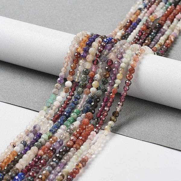 PandaHall Natural Mixed Gemstone Beads Strands, Round Beads, Faceted, 3~3.5x3mm, Hole: 0.5mm, about 129~132pcs/strand, 15.16''~15.55''...
PandaHall Natural Mixed Gemstone Beads Strands, Round Beads, Faceted, 3~3.5x3mm, Hole: 0.5mm, about 129~132pcs/strand, 15.16''~15.55''...