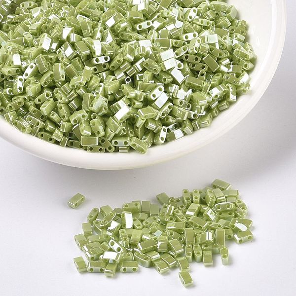 PandaHall MIYUKI Half TILA Beads, Japanese Seed Beads, 2 Hole, (HTL439) Opaque Chartreuse Luster, 5x2.3x1.9mm, Hole: 0.8mm, about 250pcs/10g..., Green
PandaHall MIYUKI Half TILA Beads, Japanese Seed Beads, 2 Hole, (HTL439) Opaque Chartreuse Luster, 5x2.3x1.9mm, Hole: 0.8mm, about 250pcs/10g..., Green