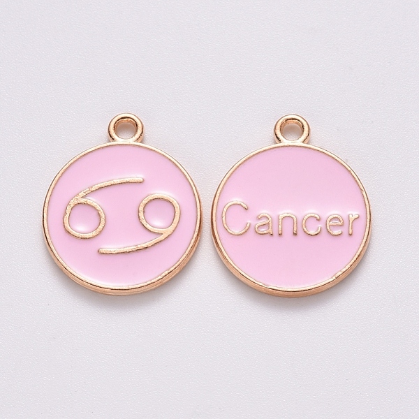 PandaHall Alloy Enamel Pendants, Cadmium Free & Lead Free, Flat Round with Constellation, Light Gold, Pink, Cancer, 15x12x2mm, Hole: 1.5mm...
PandaHall Alloy Enamel Pendants, Cadmium Free & Lead Free, Flat Round with Constellation, Light Gold, Pink, Cancer, 15x12x2mm, Hole: 1.5mm...