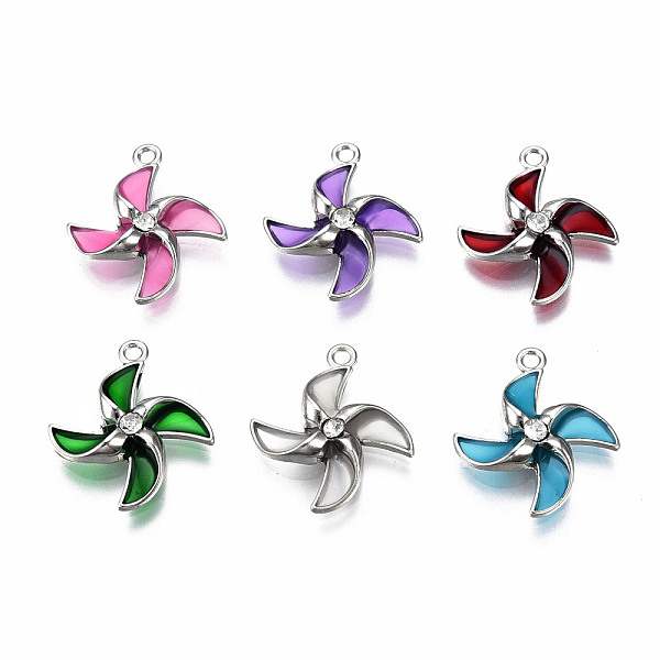 PandaHall Rack Plating Alloy Pendants, with Epoxy Resin and Crystal Rhinestone, Windmill, Platinum, Cadmium Free & Lead Free, Mixed Color..., Multicolor
PandaHall Rack Plating Alloy Pendants, with Epoxy Resin and Crystal Rhinestone, Windmill, Platinum, Cadmium Free & Lead Free, Mixed Color..., Multicolor