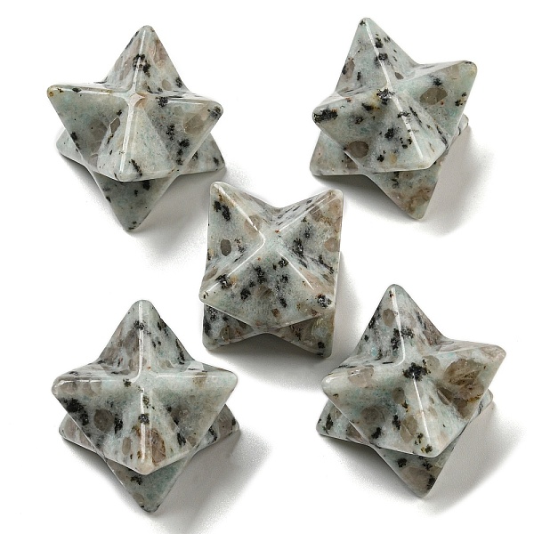 PandaHall Natural Sesame Jasper/Kiwi Jasper Beads, No Hole/Undrilled, Merkaba Star, 25x25x25mm Sesame Jasper Star
PandaHall Natural Sesame Jasper/Kiwi Jasper Beads, No Hole/Undrilled, Merkaba Star, 25x25x25mm Sesame Jasper Star