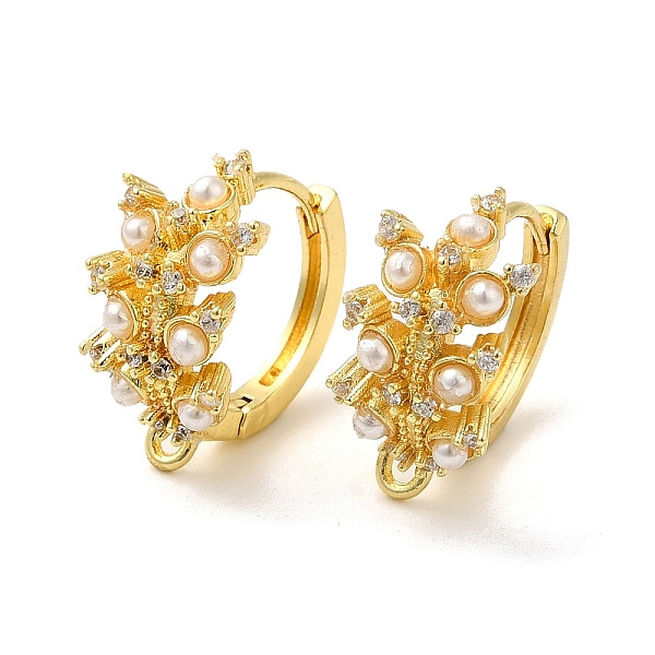 PandaHall Flower Rack Plating Brass Cubic Zirconia Hoop Earrings Findings, with Plastic Pearl and Loops, Long-Lasting Plated, Lead Free &...
PandaHall Flower Rack Plating Brass Cubic Zirconia Hoop Earrings Findings, with Plastic Pearl and Loops, Long-Lasting Plated, Lead Free &...