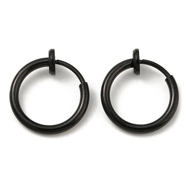 PandaHall 304 Stainless Steel Clip-on Earrings, No Piercing Earrings, Black, 14.5x13x4.5mm 304 Stainless Steel Ring
PandaHall 304 Stainless Steel Clip-on Earrings, No Piercing Earrings, Black, 14.5x13x4.5mm 304 Stainless Steel Ring