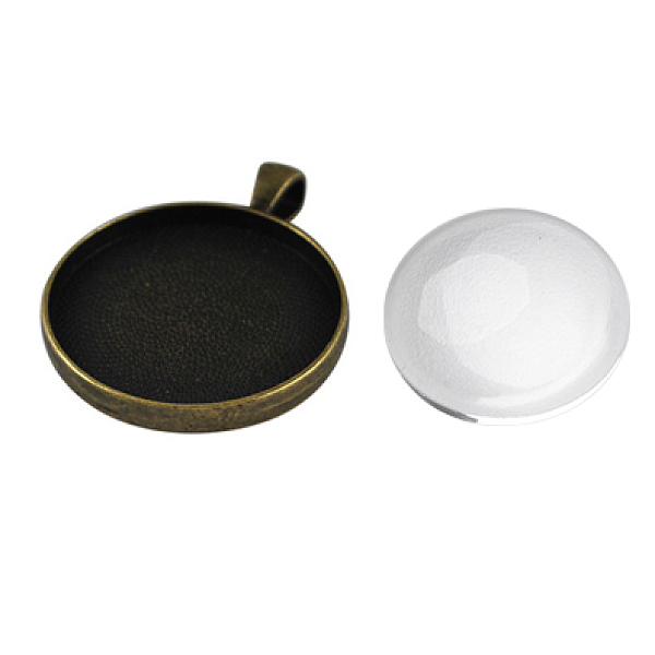 PandaHall Pendant Making Sets, with Alloy Pendant Cabochon Settings and Glass Cabochons, Flat Round, Antique Bronze, Tray: 30mm, 41x32x4mm...
PandaHall Pendant Making Sets, with Alloy Pendant Cabochon Settings and Glass Cabochons, Flat Round, Antique Bronze, Tray: 30mm, 41x32x4mm...