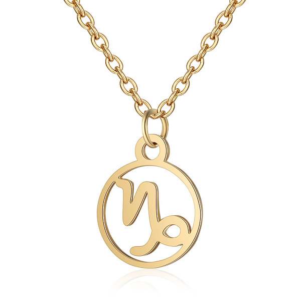 PandaHall 201 Stainless Steel Pendants Necklaces, Flat Round with Constellations, Capricorn, 16.3 inch(40cm)x1mm 201 Stainless Steel...
PandaHall 201 Stainless Steel Pendants Necklaces, Flat Round with Constellations, Capricorn, 16.3 inch(40cm)x1mm 201 Stainless Steel...