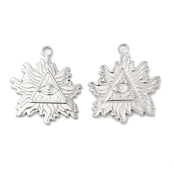 PandaHall 304 Stainless Steel Pendants, Leaf with Triangle & Eye Charm, Stainless Steel Color, 28x25x2mm, Hole: 3mm 304 Stainless Steel Leaf
PandaHall 304 Stainless Steel Pendants, Leaf with Triangle & Eye Charm, Stainless Steel Color, 28x25x2mm, Hole: 3mm 304 Stainless Steel Leaf