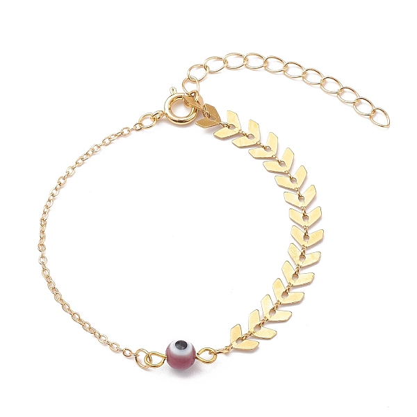 PandaHall Round Evil Eye Lampwork Beaded Bracelets, with 304 Stainless Steel Cobs Chains and Brass Cable Chains, Golden, Purple, 6-3/4 inch...
PandaHall Round Evil Eye Lampwork Beaded Bracelets, with 304 Stainless Steel Cobs Chains and Brass Cable Chains, Golden, Purple, 6-3/4 inch...