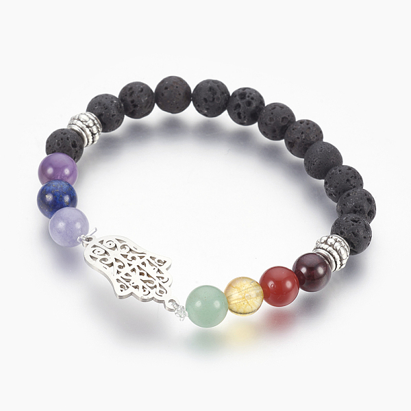PandaHall Natural & Synthetic Gemstone Beads Stretch Bracelets, with Natural Mixed Gemstone Beads and 201 Stainless Steel Findings, Chakra...
PandaHall Natural & Synthetic Gemstone Beads Stretch Bracelets, with Natural Mixed Gemstone Beads and 201 Stainless Steel Findings, Chakra...