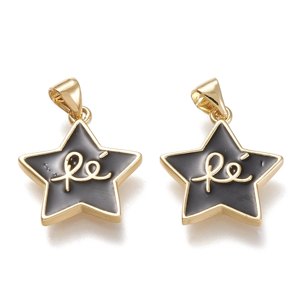 PandaHall Brass Enamel Pendants, Real 18K Gold Plated, Star, Black, 18.5x17x2mm, Hole: 3.5x5mm Brass+Enamel Star Black
PandaHall Brass Enamel Pendants, Real 18K Gold Plated, Star, Black, 18.5x17x2mm, Hole: 3.5x5mm Brass+Enamel Star Black