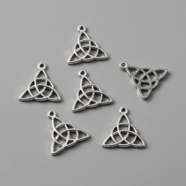 PandaHall Tibetan Style Alloy Pendants, Trinity Knot, Antique Silver, 21.5x20x2mm, Hole: 1.5mm Alloy Triangle
PandaHall Tibetan Style Alloy Pendants, Trinity Knot, Antique Silver, 21.5x20x2mm, Hole: 1.5mm Alloy Triangle