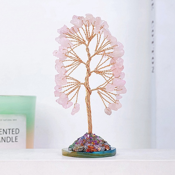 PandaHall Natural Rose Quartz Tree of Life Display Decorations, Figurine Home Decoration, Reiki Energy Stone for Healing, 120~130mm Rose...
PandaHall Natural Rose Quartz Tree of Life Display Decorations, Figurine Home Decoration, Reiki Energy Stone for Healing, 120~130mm Rose...