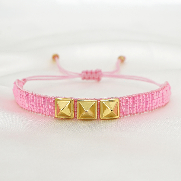 PandaHall Glass Seed Braided Bead Bracelet, Flat Band Friendship Bracelet with Triple Stud for Women, Pearl Pink, 11 inch(28cm) Glass
PandaHall Glass Seed Braided Bead Bracelet, Flat Band Friendship Bracelet with Triple Stud for Women, Pearl Pink, 11 inch(28cm) Glass