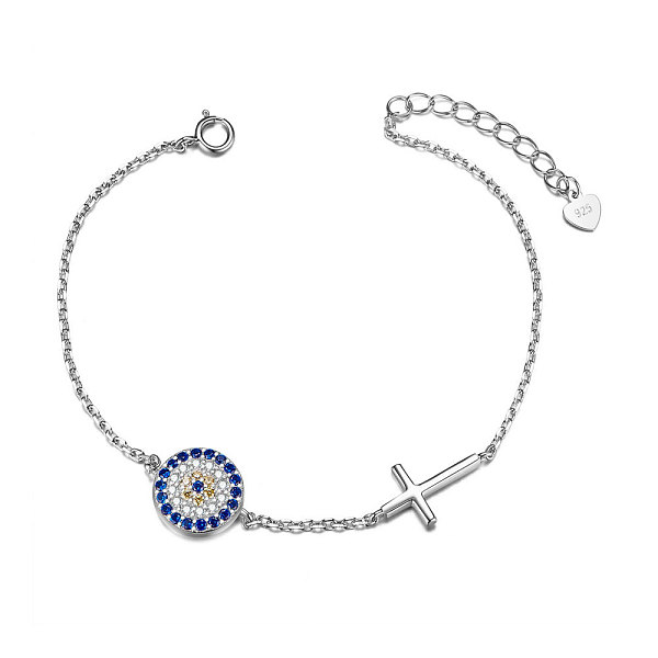 PandaHall SHEGRACE Rhodium Plated 925 Sterling Silver Bracelet, with Grade AAA Cubic Zirconia, Cable Chain with Flat Round & Cross Link...
PandaHall SHEGRACE Rhodium Plated 925 Sterling Silver Bracelet, with Grade AAA Cubic Zirconia, Cable Chain with Flat Round & Cross Link...