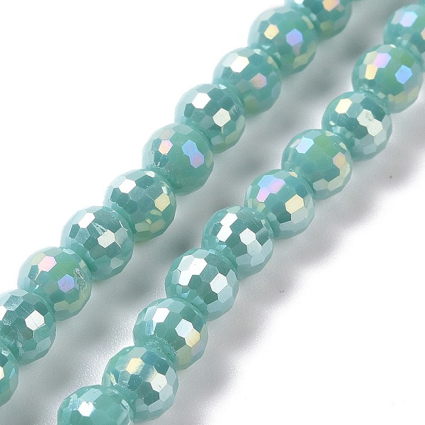 PandaHall Electroplate Opaque Solid Color Glass Beads Strands, AB Color Plated, Faceted(96 Facets), Round, Light Sea Green, 5~6mm, Hole...
PandaHall Electroplate Opaque Solid Color Glass Beads Strands, AB Color Plated, Faceted(96 Facets), Round, Light Sea Green, 5~6mm, Hole...
